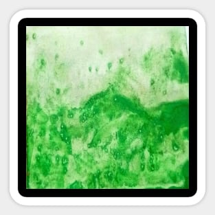 Green watercolor gradient design Sticker